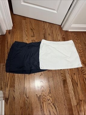 Pair of Women's Skorts- Dark Grey and White